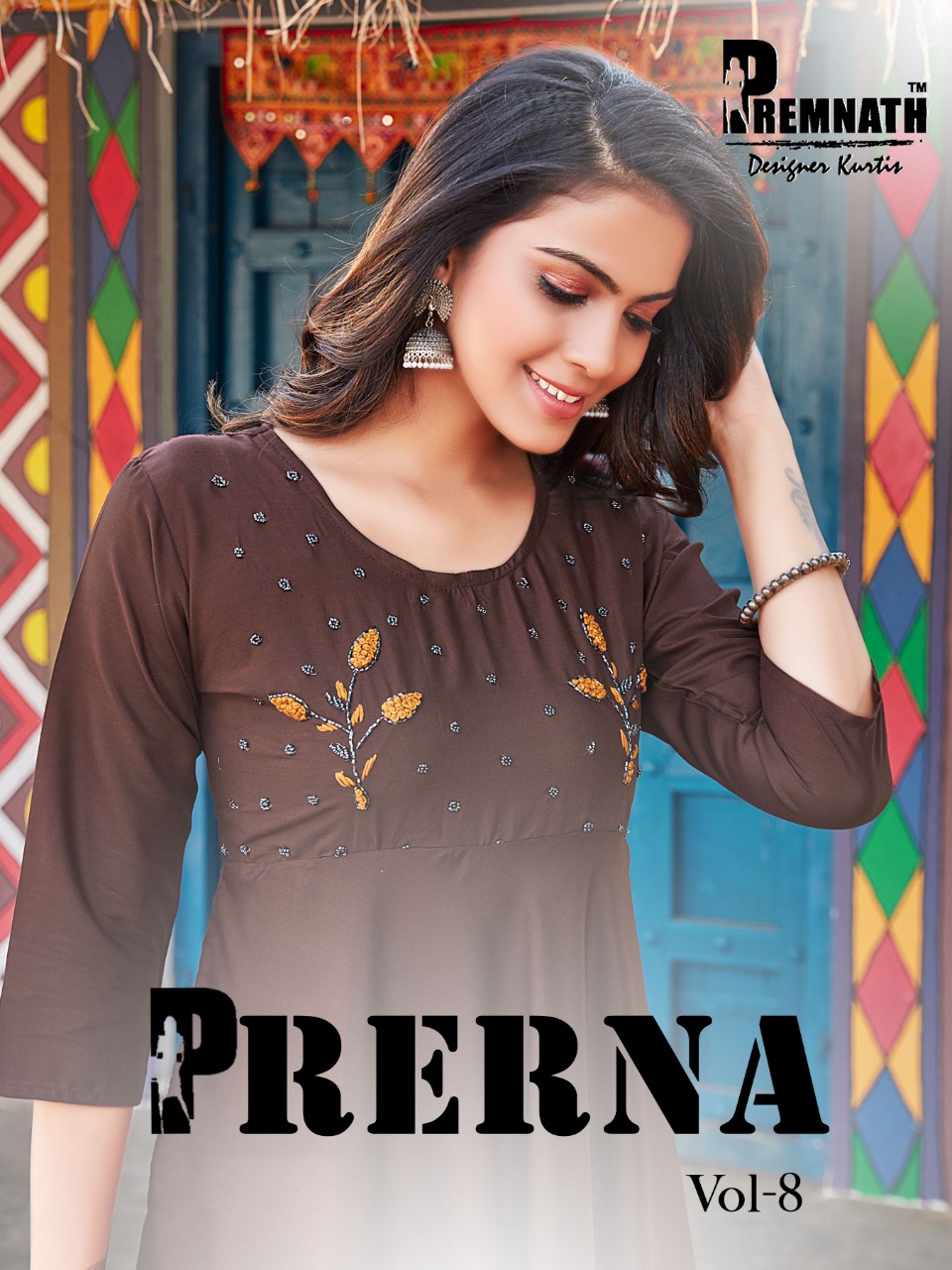Prerna Vol 8 By Premnath Designer Kurtis Wholesaler Supplier From Surat