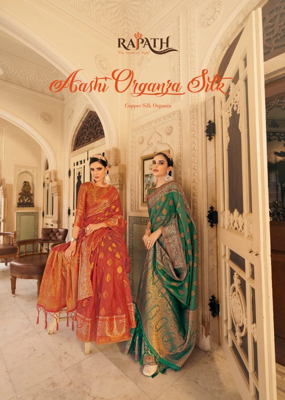 Aashi Organza Silk By Rajpath Fabric Designer Silk Saree Single And Set Stockiest And Supplier From ...