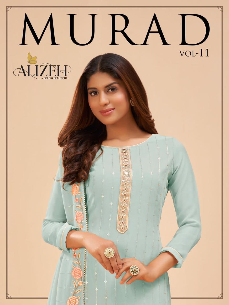 Murad Vol 11 By Alizeh Official Designer Georgette Suit Single Available Wholesale Supplier Traders ...