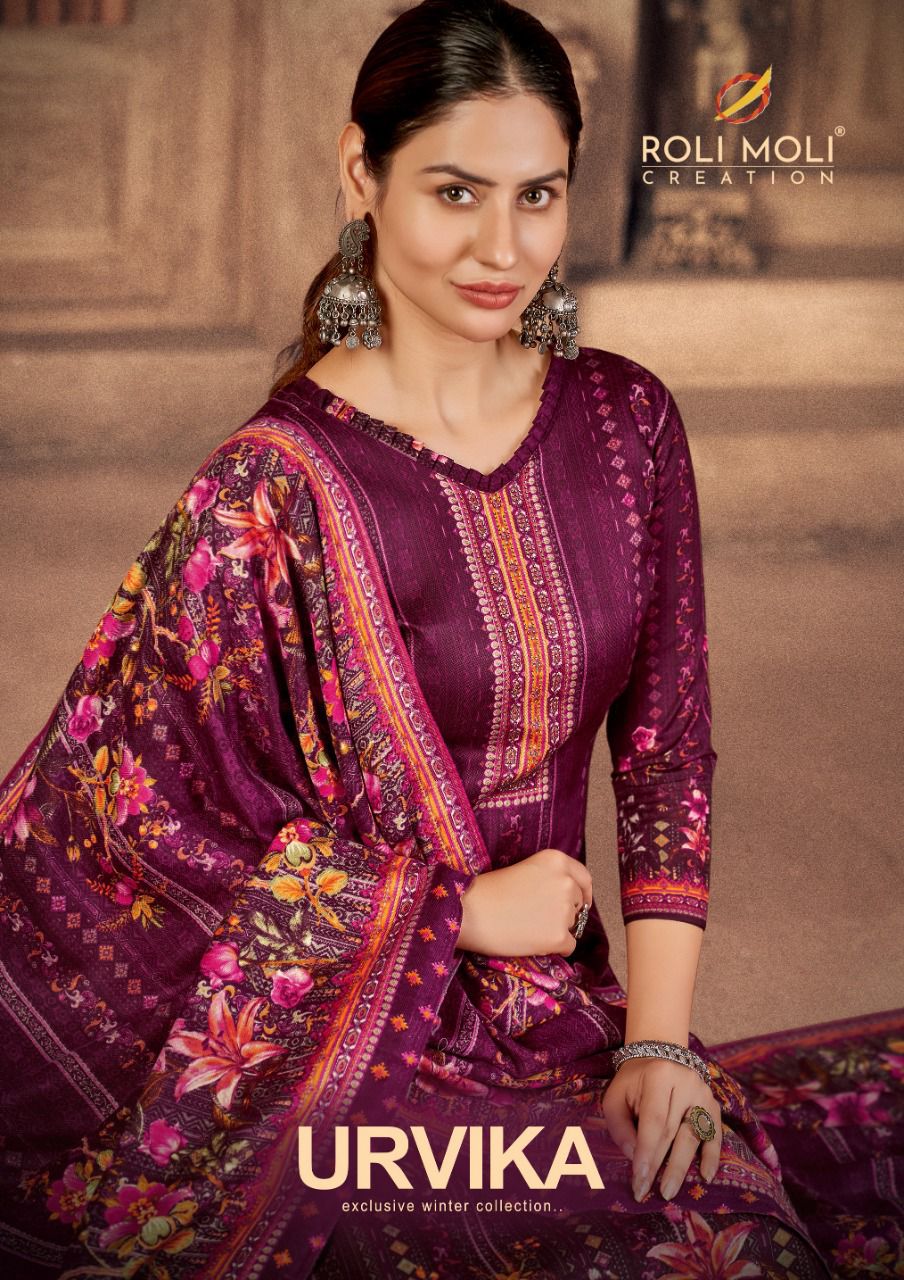 Urvika By Roli Moli Creation Designer Pashmina Suit Wholesale Supplier Traders In Surat