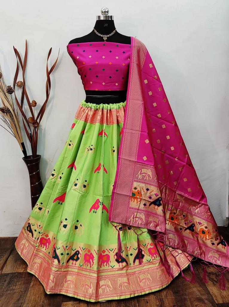 New Premium Banarasi Lehanga Choli Single Available Wholesaler Surat