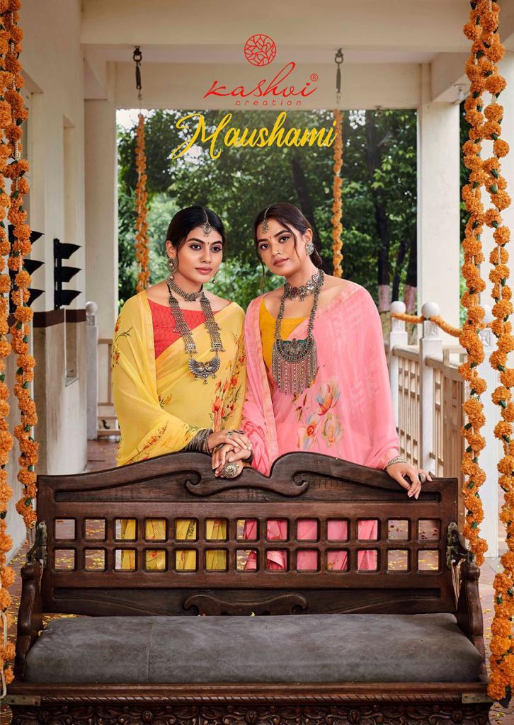 Maushami By Kashvi Creation Fancy Weightless Saree Dealer From India