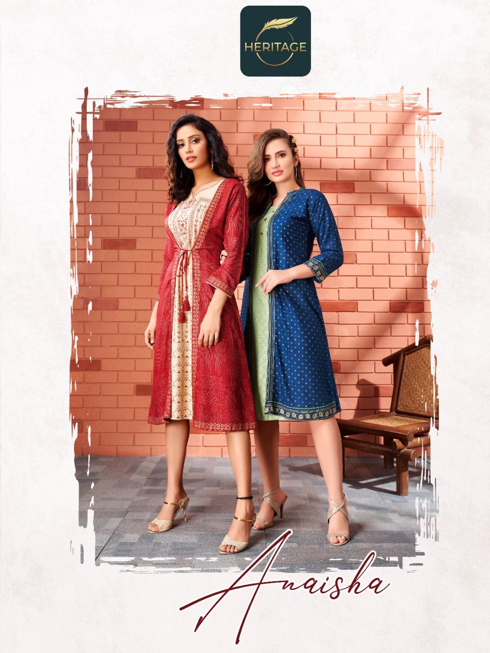Anaisha By Heritage Collection New Handwork Kurti With Jacket Wholesaler Supplier From Surat