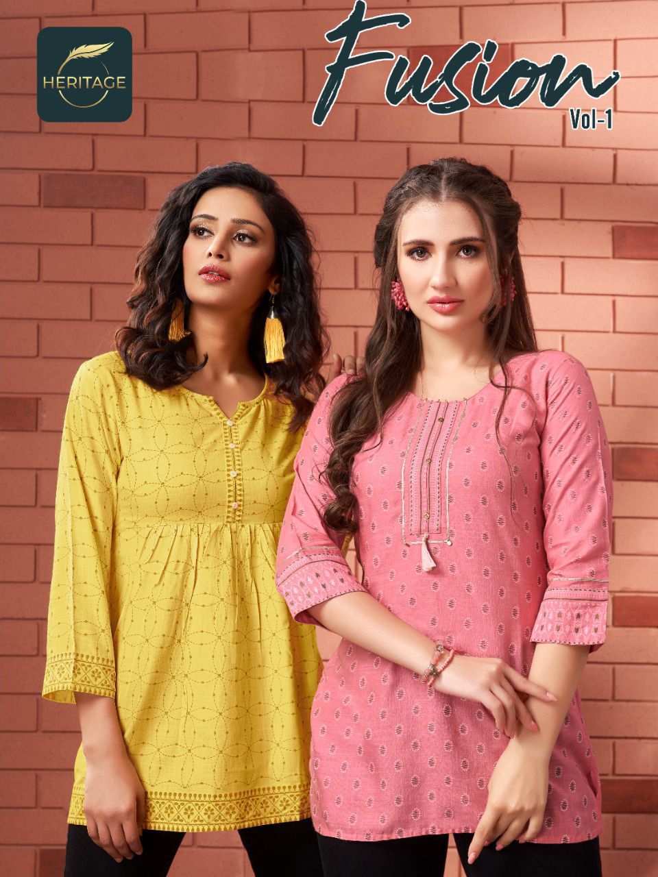 Fusion By Heritage Collection  Designer Short Kurta Wholesaler Supplier From Surat