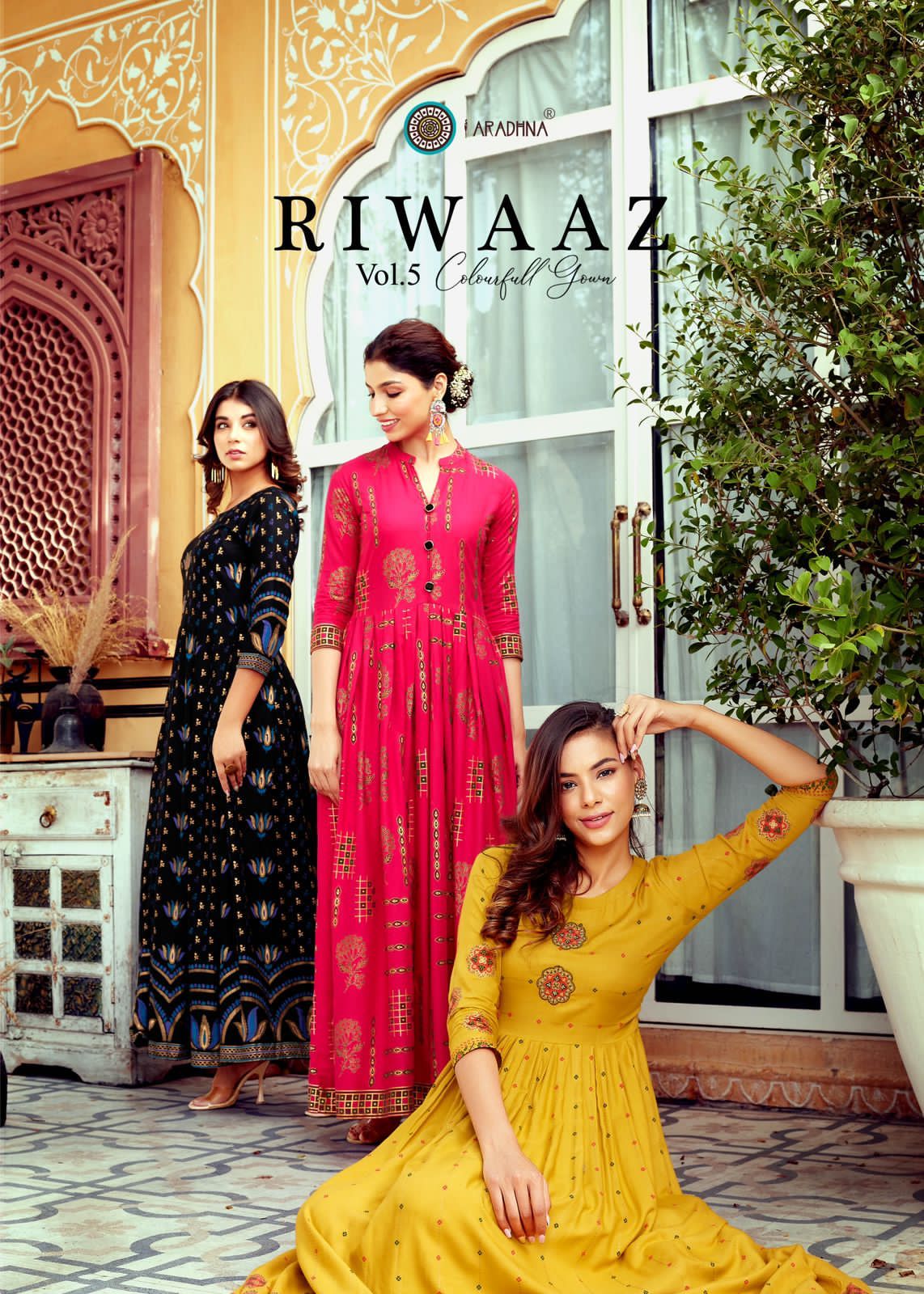 Riwaaz Vol 5 By Aradhna Designer Long Gown Riwaaz Vol 5collection Dealers Surat