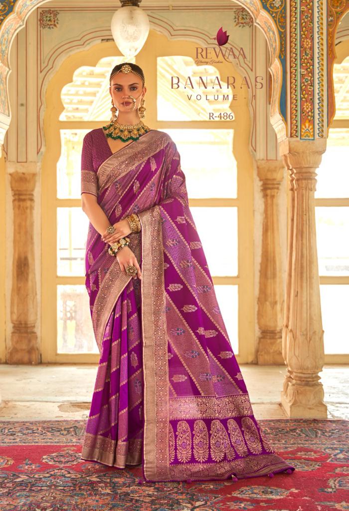 Banarasi Series 484 To 486 Color By Rewaa Designer Saree Single And Set Stockiest And Supplier From ...