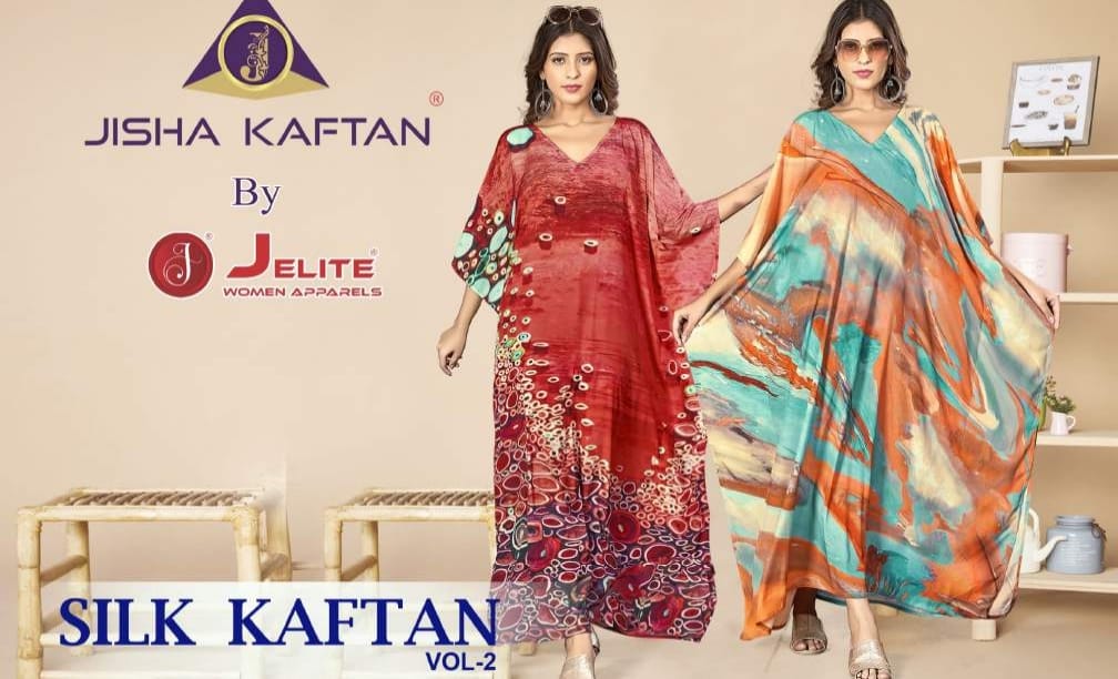 Silk Kaftan Vol 2 By Jelite Jisha Kaftans Designer Collection Dealer And Exporter Surat Gujarat