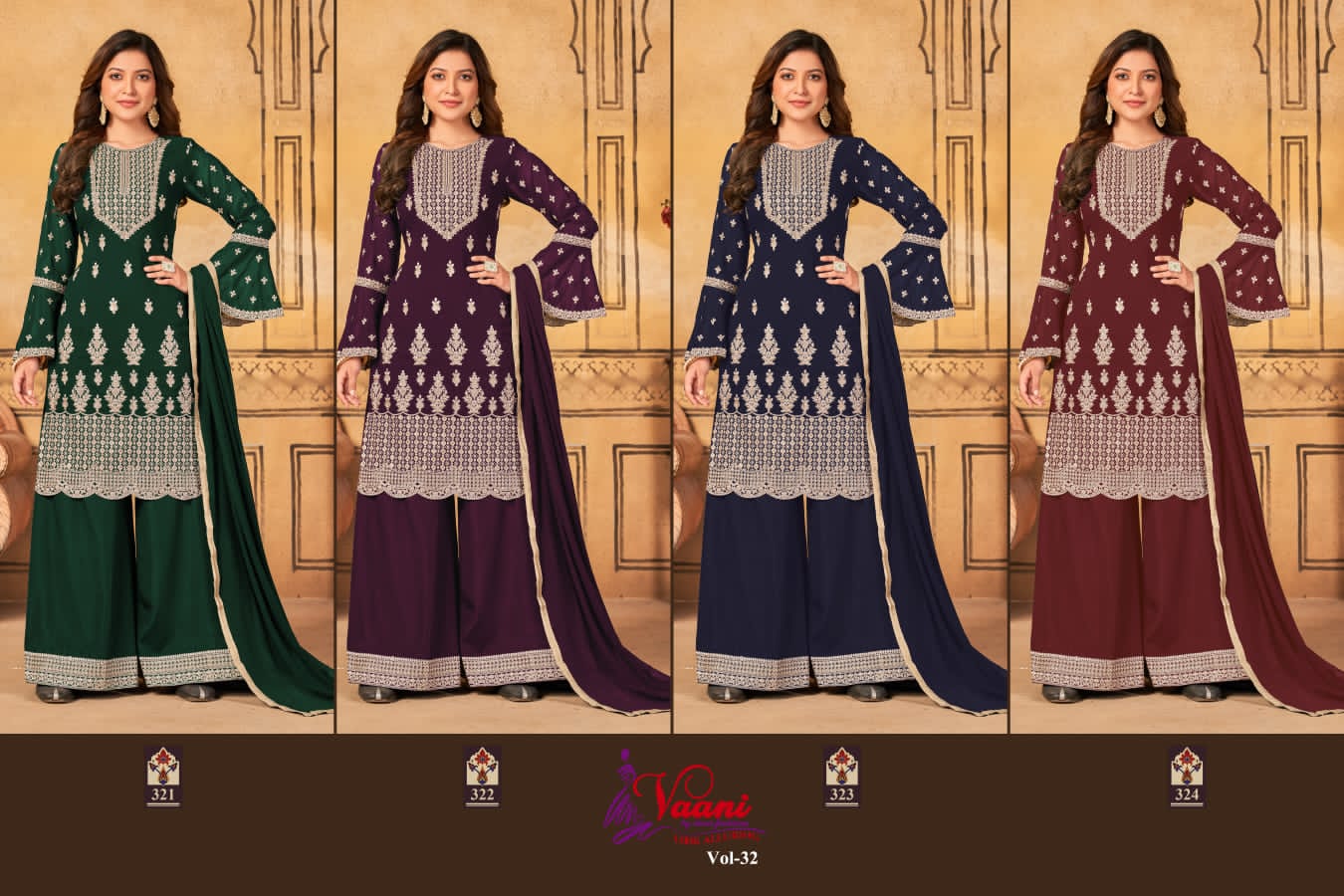 Vani Vol 32 Designer Georgette Suit Single And Set Stockiest And Supplier From Surat