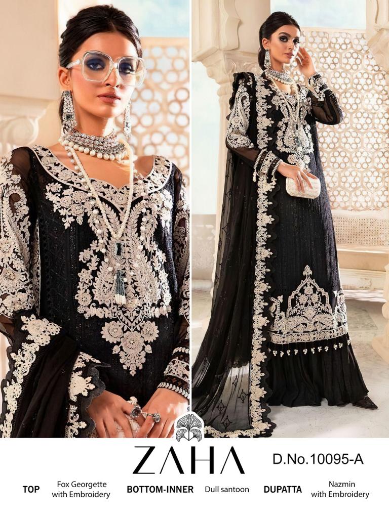 Zaha D No 10095 Designer Georgette Suit Pakistani Collection Manufacturer Surat