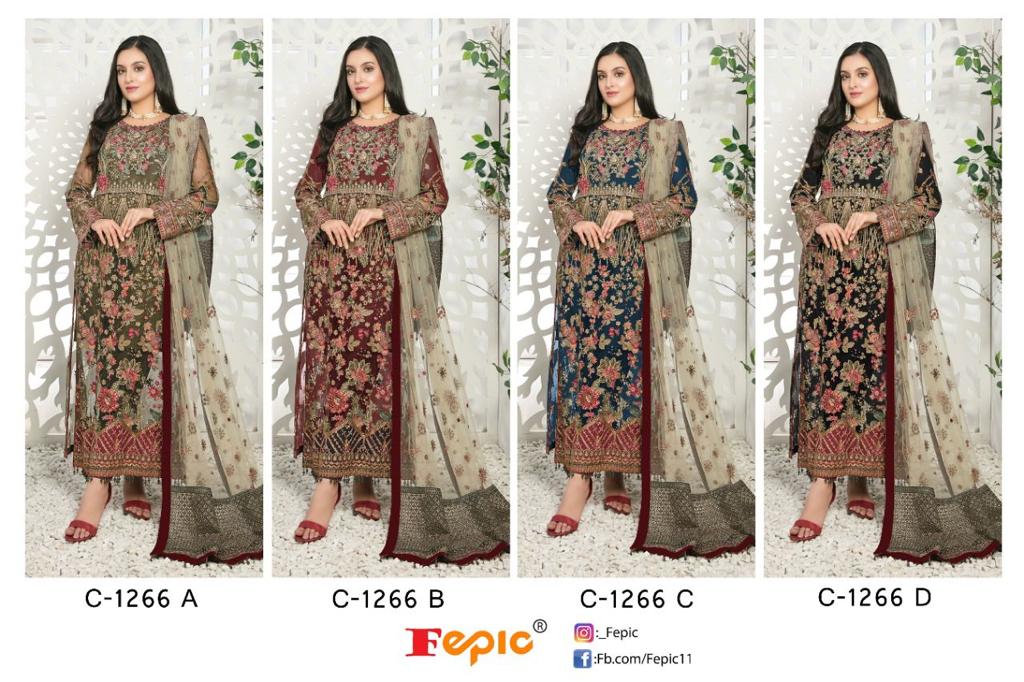 Rosemeen C 1266 By Fepic Designer Georgette Suit