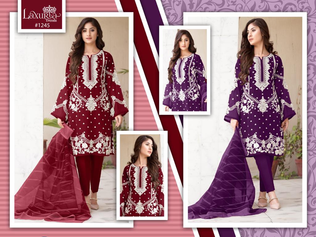 Laxuria Trendz D No 1245 Kurti Pant With Dupatta Pakistani Collection Manufacturer Traders And Deale...