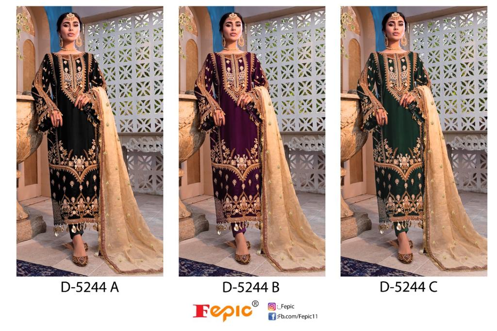 Rosemeen C 5244 By Fepic Velvet Suit Pakistani Collection Single And Set Stockiest And Supplier From...