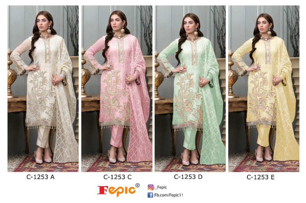 Rosemeen C 1253 By Fepic Designer Georgette Suit Pakistani Collection Single And Set Stockiest And S...