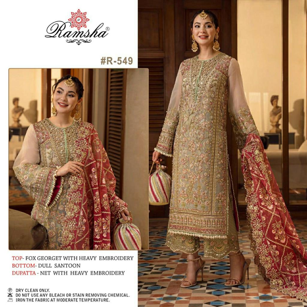 Rosemeen D No C 1296 By Fepic Georgette Pakistani Suits