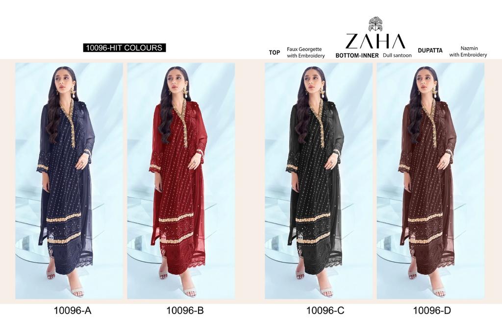 Zaha Hits Design 10096 Abcd Georgette Suit Pakistani Concept