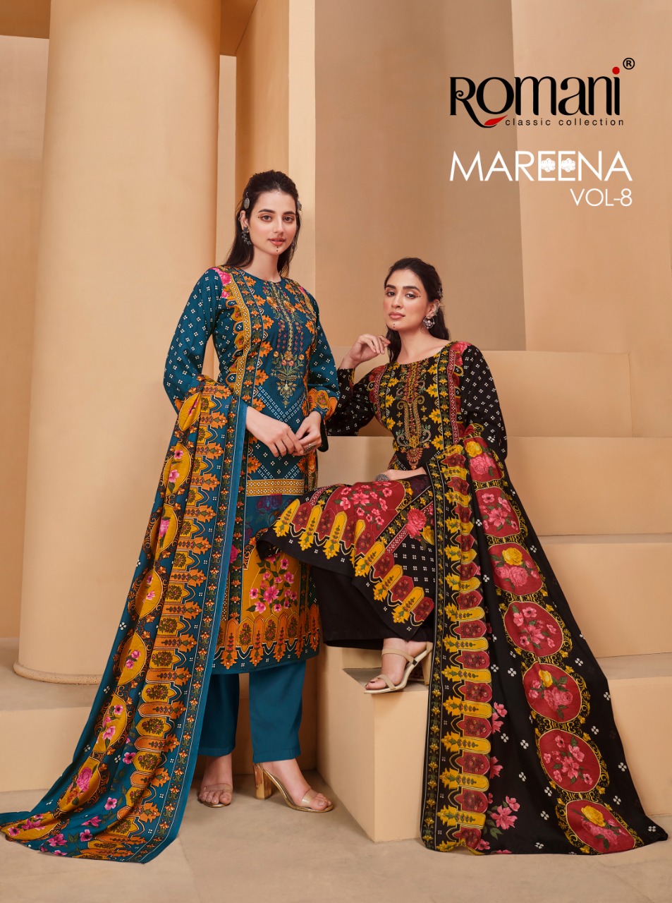 Mareena Vol 8 By Romani Cotton Digital Style Print Suit