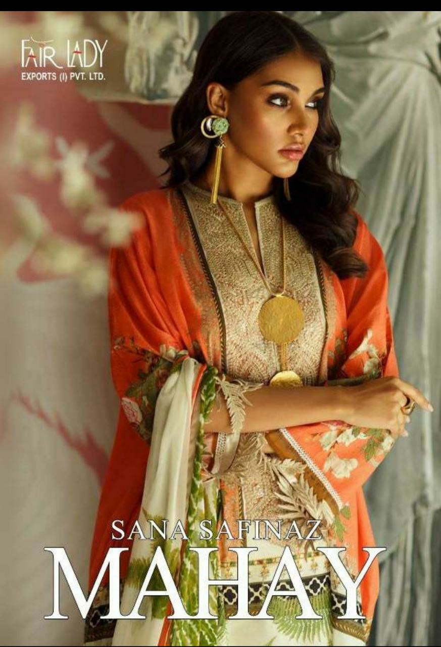 Sana Safinaz Mahay By Fair Lady Jam Satin Print With Heavy Embroidery