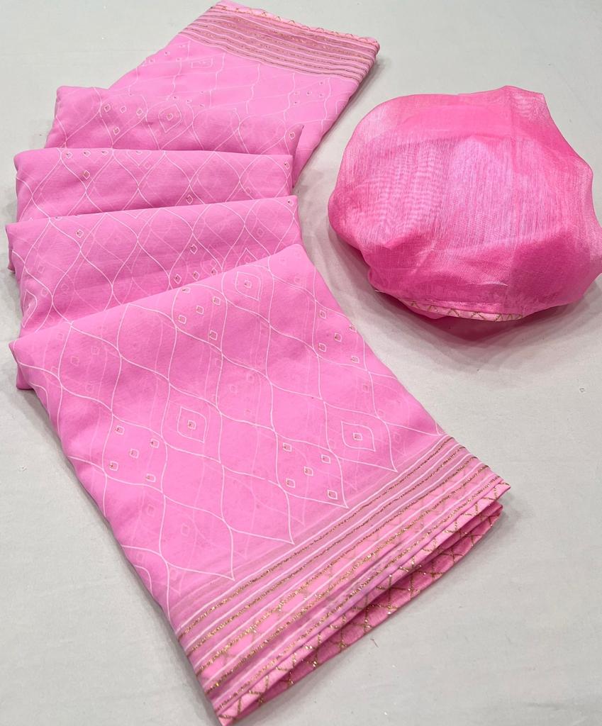 Dharati By Lt Fabrics Georgette Fancy Saree