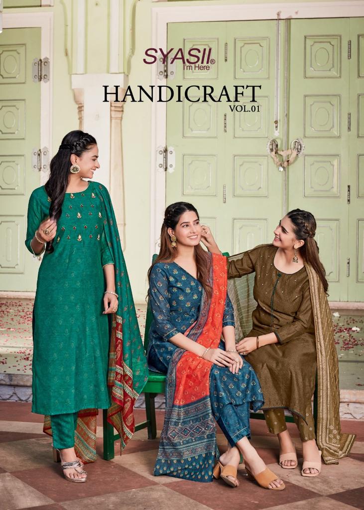 Handicraft Vol 1 By Syasii Kurti Pant With Dupatta Concept