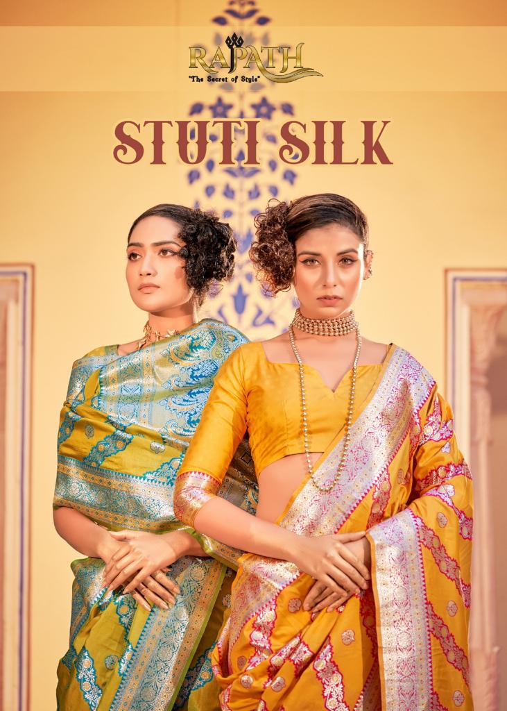 Stuti Silk By Rajpath Fabrics Pure Banarsi Silk Sarees Collection For Marriage Season Surat