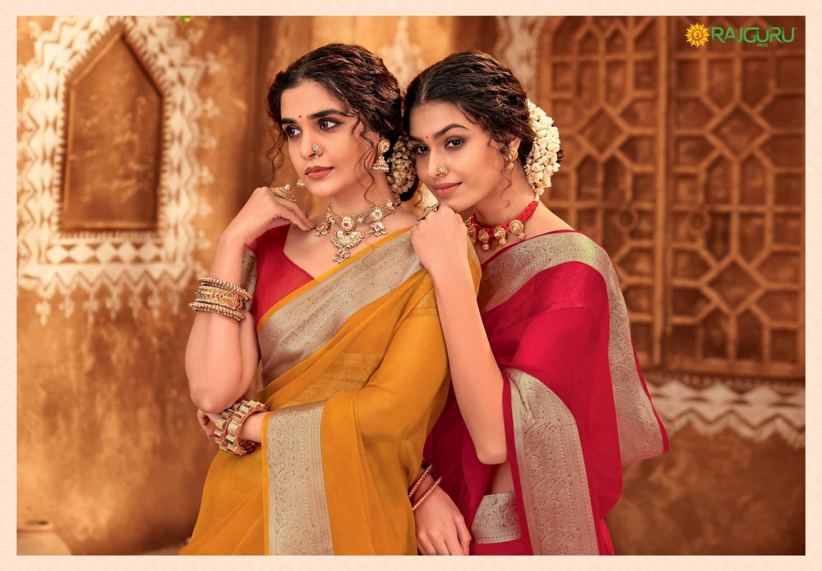 Anshu Vol 70 Contrast By Rajguru Fancy Saree With Blouse