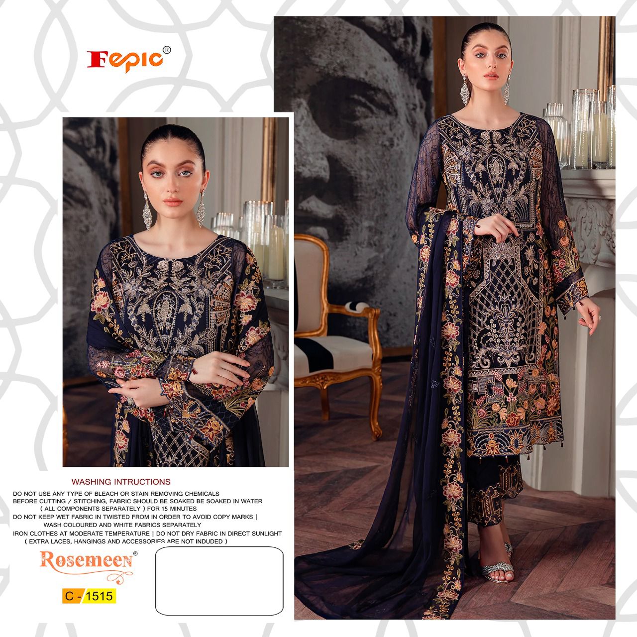 Rosemeen C 1515 By Fepic Georgette Pakistani Suits