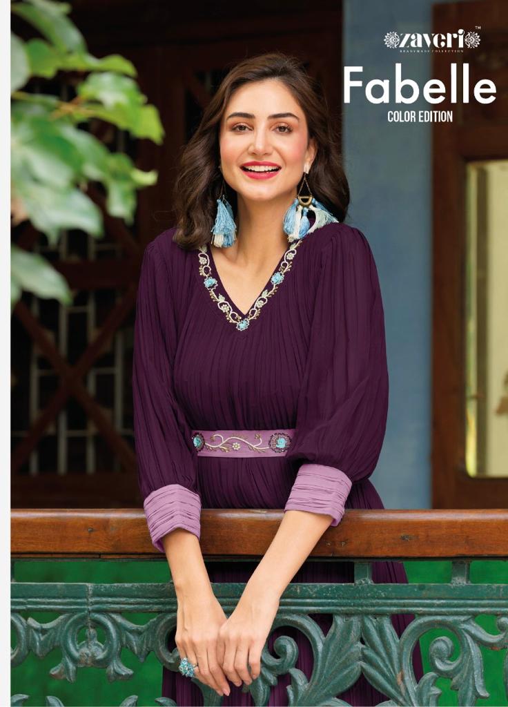 Fabelle Color By Zaveri Fancy Long Gown Party Wear Collection Wholesaler Supplier From Surat