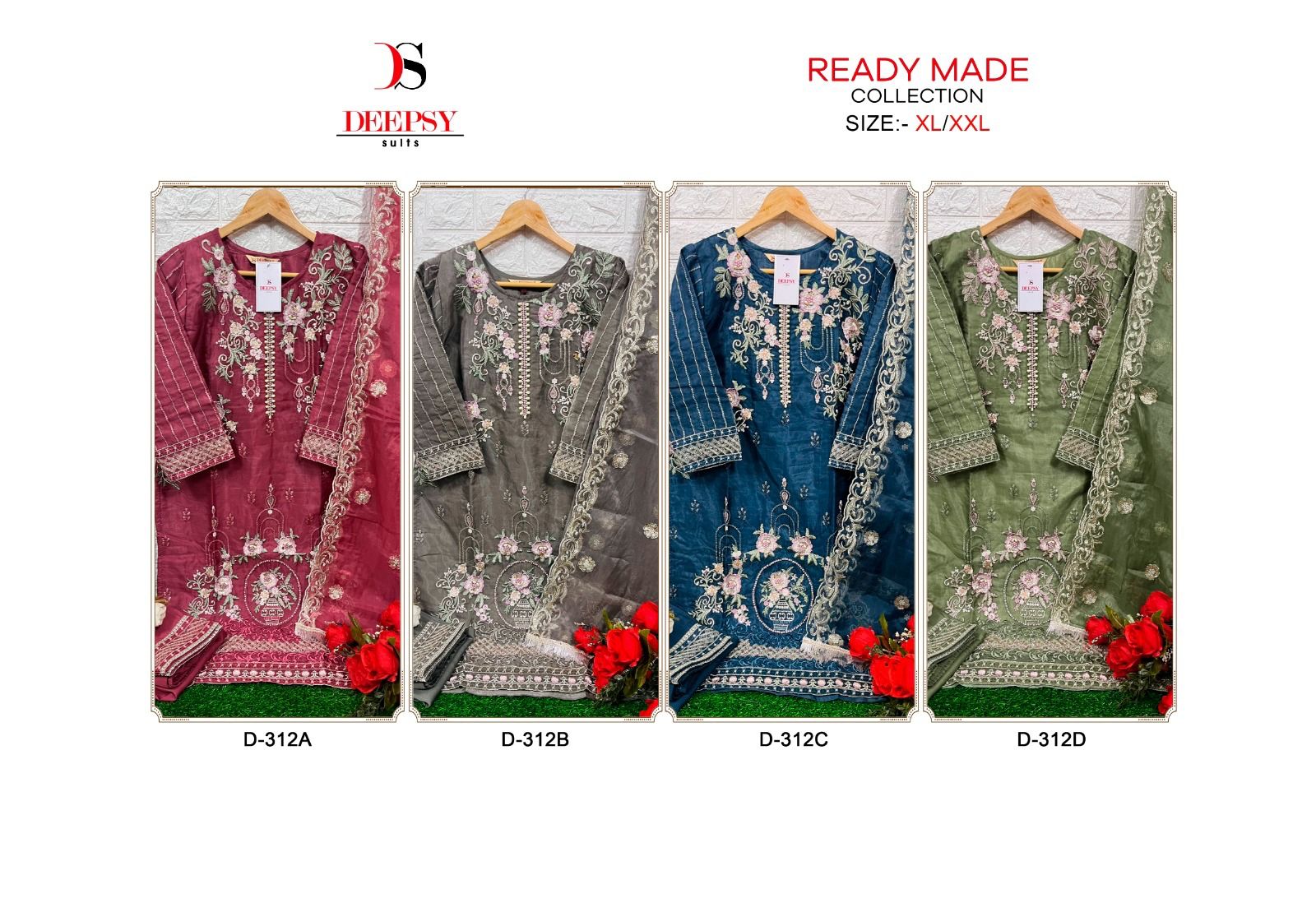 Deepsy Suits D No 312abcd Ready To Wear Collection