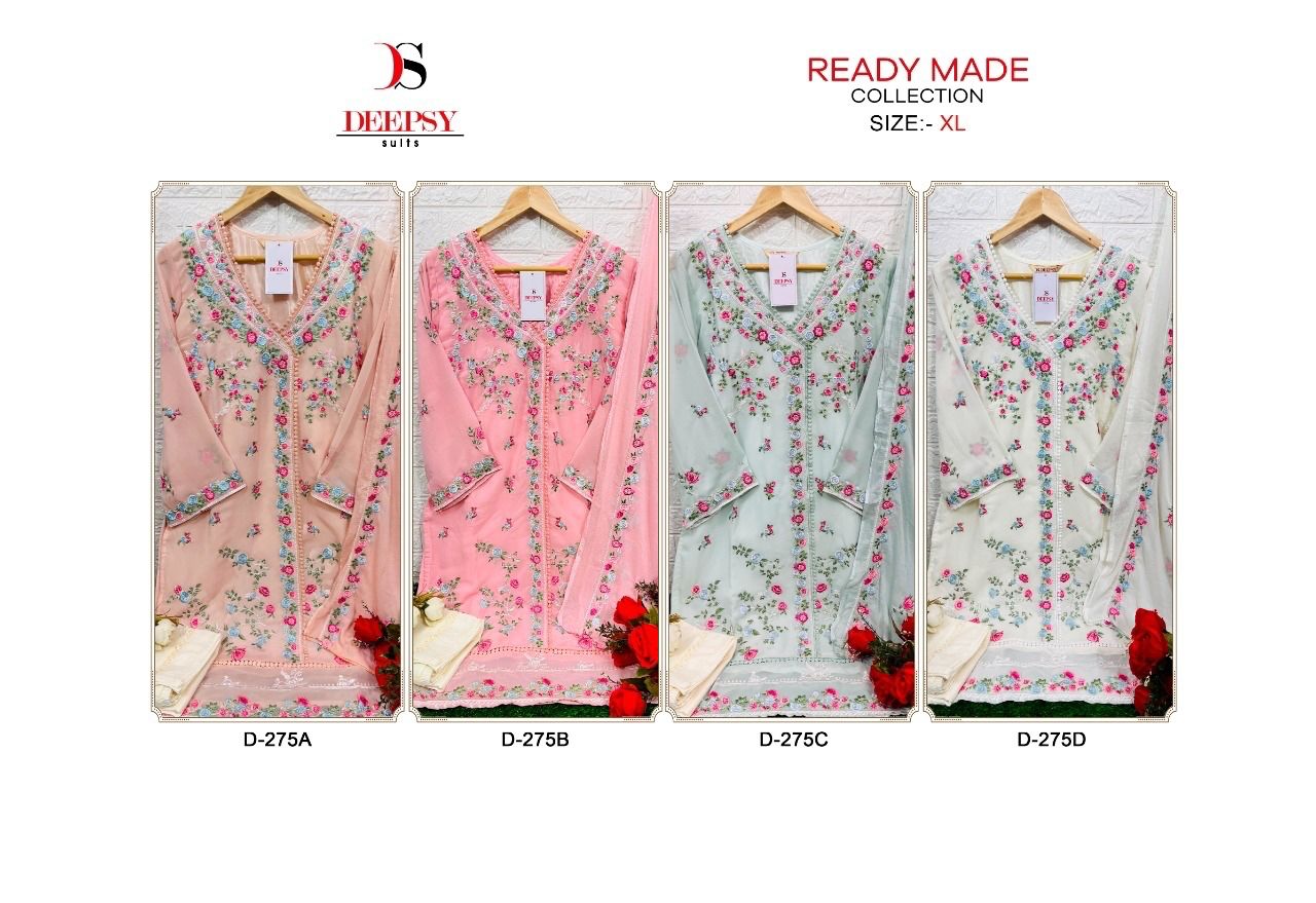 Readymade Collection D No D 275 Abcd By Deepsy Suits