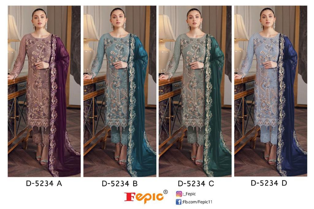 Rosemeen D No D 5234 By Fepic Georgette Pakistani Suits