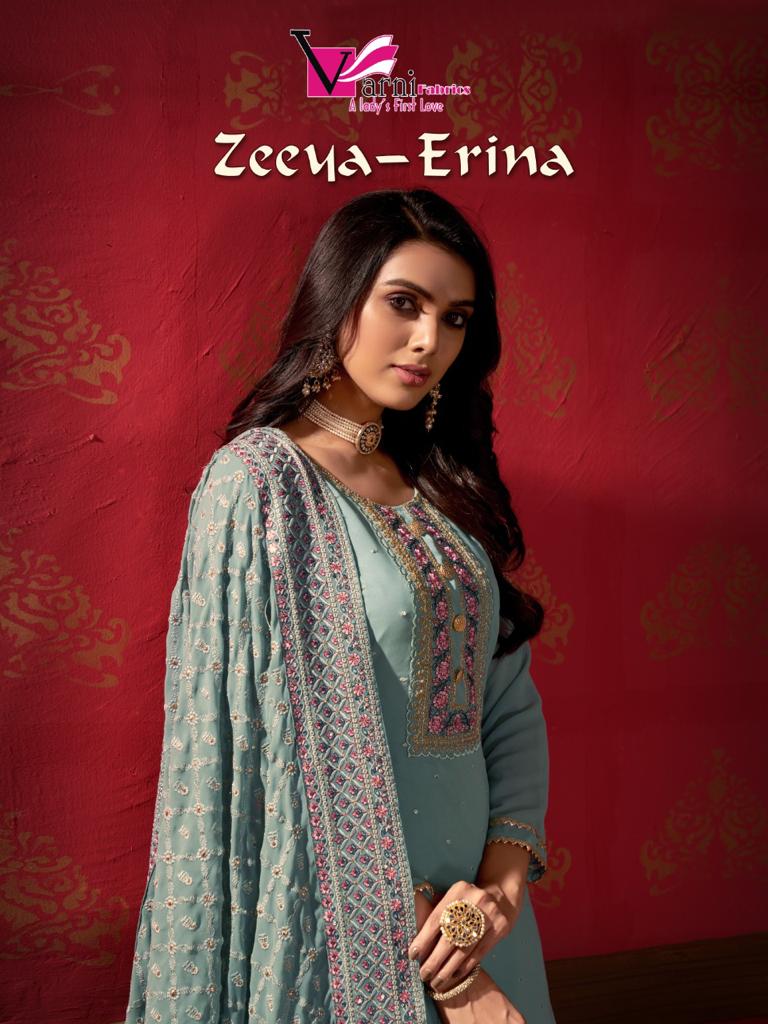 Zeeya Erina Series 1401 To 1403 By Varni Fabrics