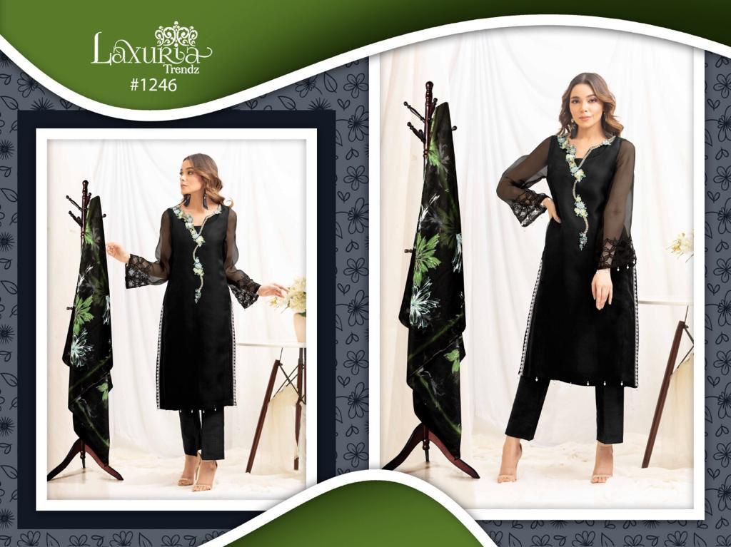 Laxuria Trendz D No 1246 Top Bottom With Dupatta