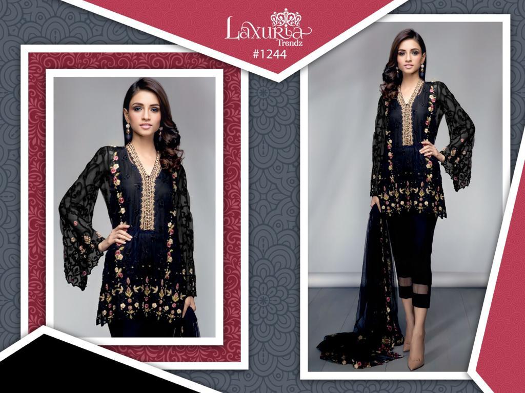 Laxuria Trendz D No 1244 Kurti Pant With Dupatta