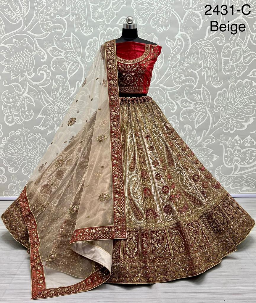 Well Designd 2431 Velvet Bridal Lehenga Choli Wedding Season Surat