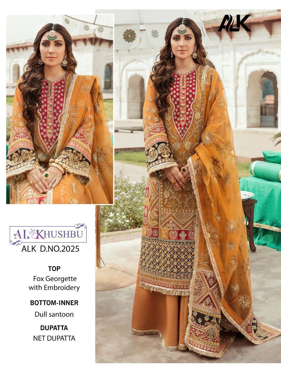 Alk 2025 By Al Khushbu Georgette Pakistani Concept Eid Collection