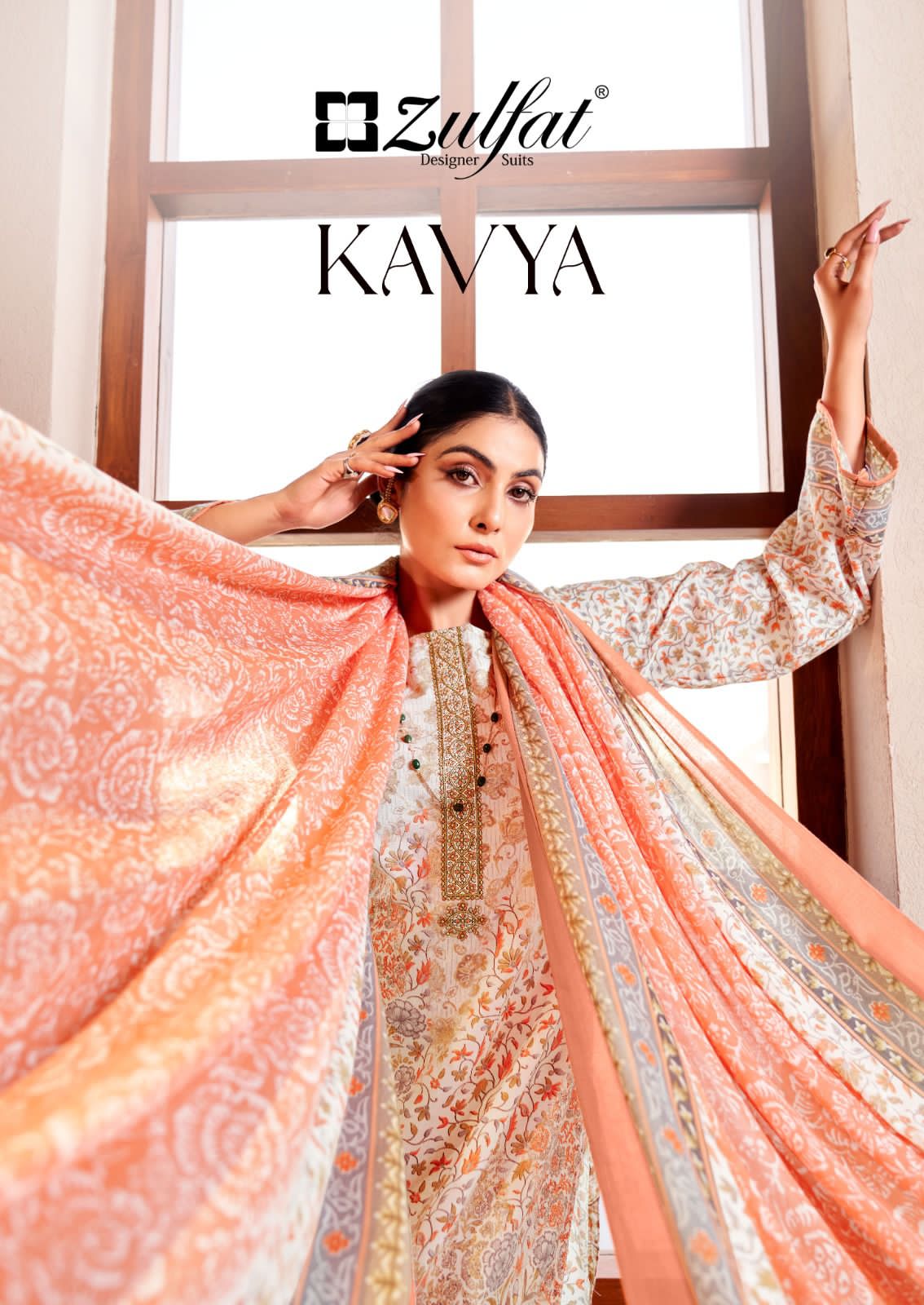 Kavya By Zulfat Designer Suits Pure Cotton Suits