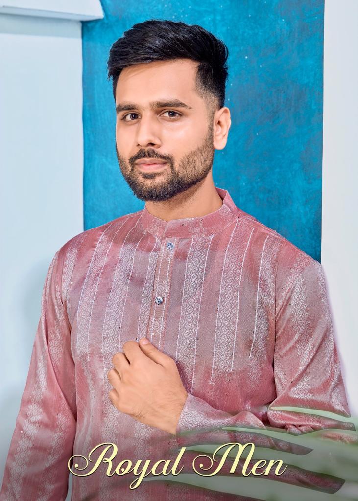 Royal Men Kurta With Payjama Handwork Concept