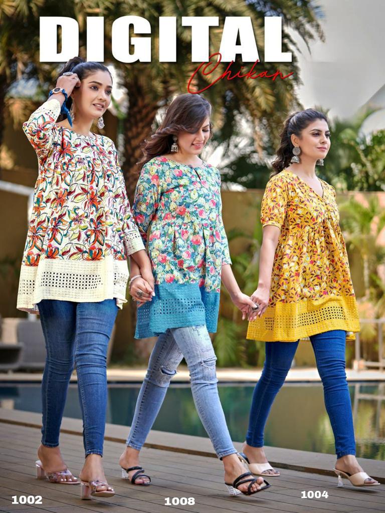 Digital Chikan Summer Special Fancy Tops