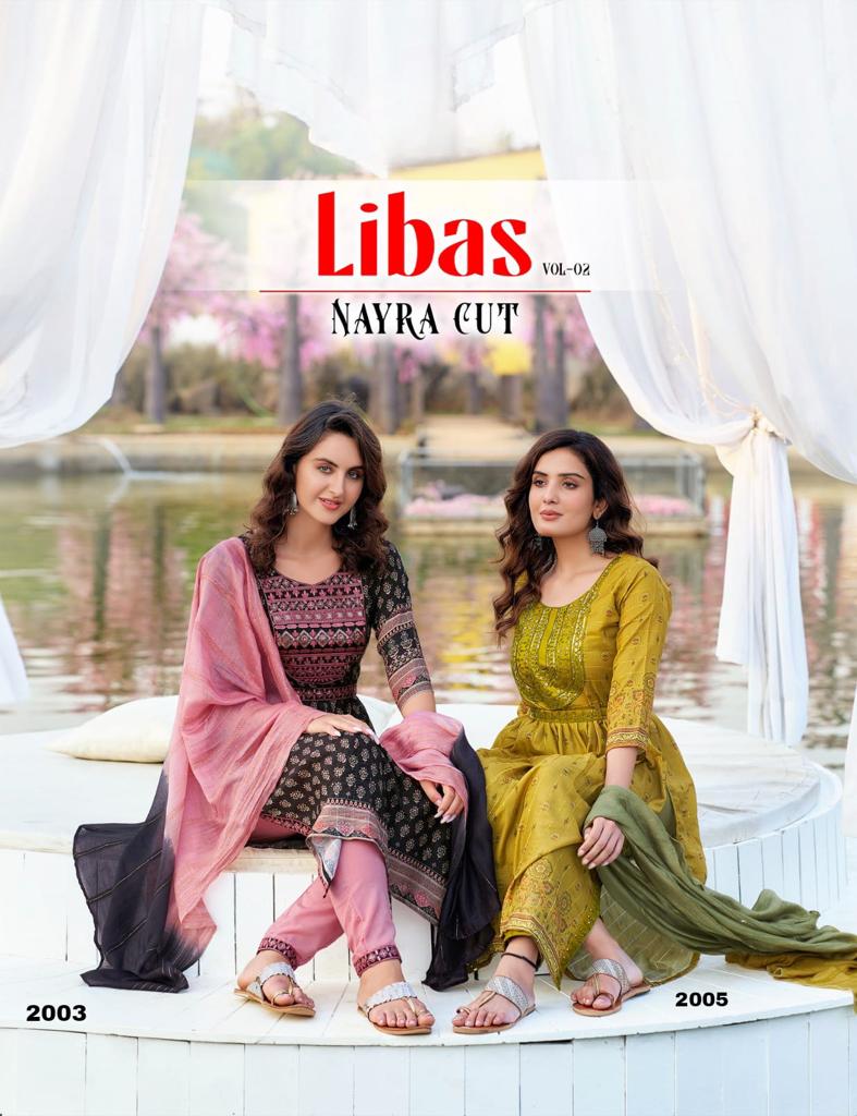 Libas Nayra Cut Vol 2 Nayra Kurties With Pant And Dupatta Concept