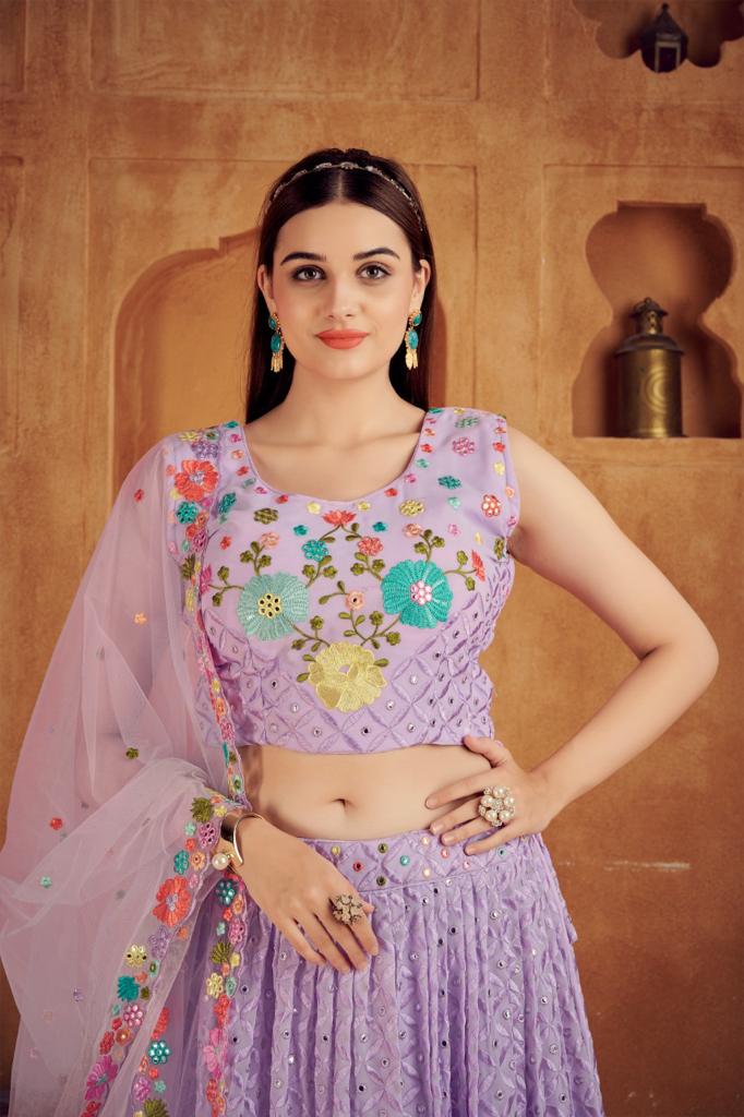 New Design C 1937 Designer Georgette Lehenga Choli Readymade Collection