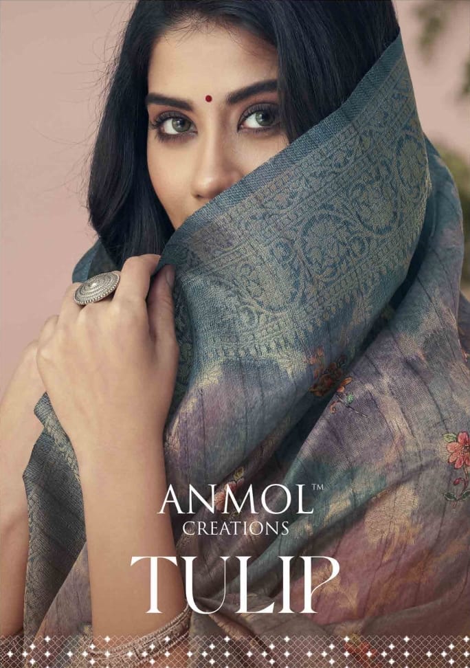 Tulip By Anmol Creation Silk Digital Print Sarees