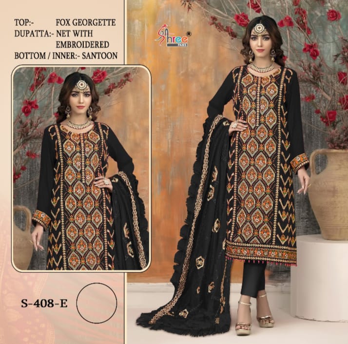 Shree Fabs D No S 408 2 Color Georgette Pakistani Concept