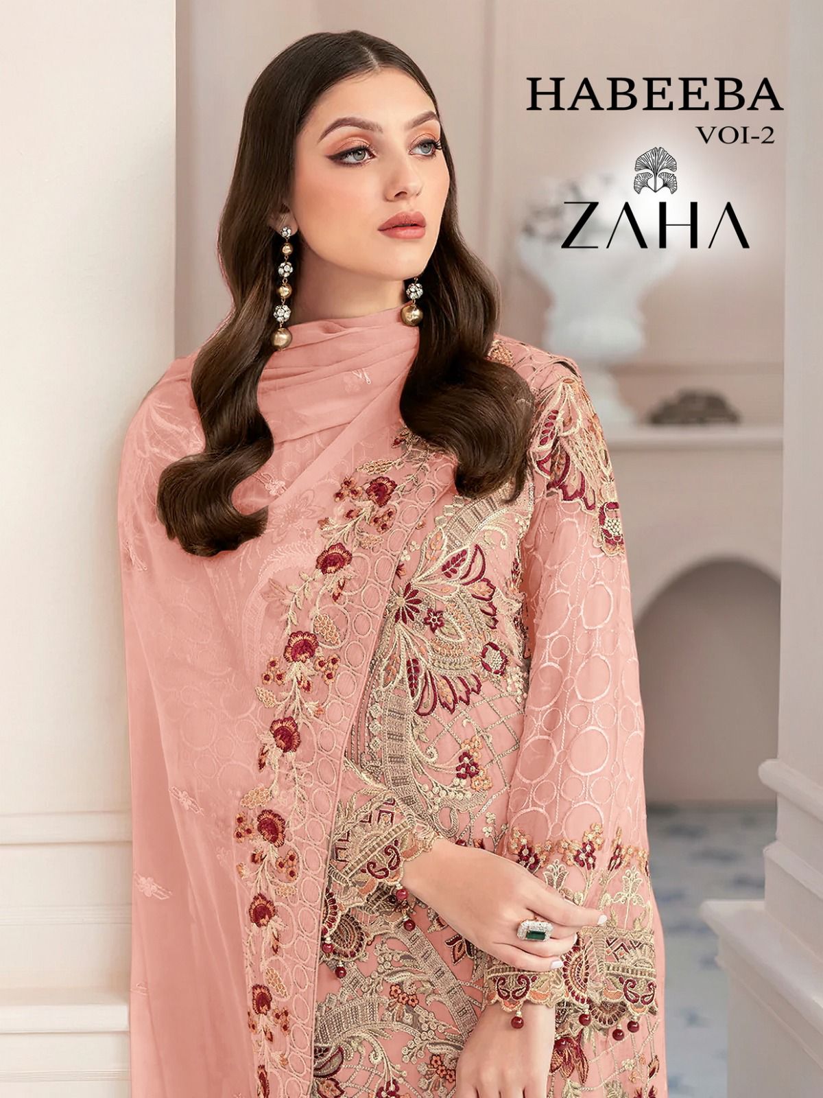 Habeeba Vol 2 By Zaha Georgette Pakistani Suits