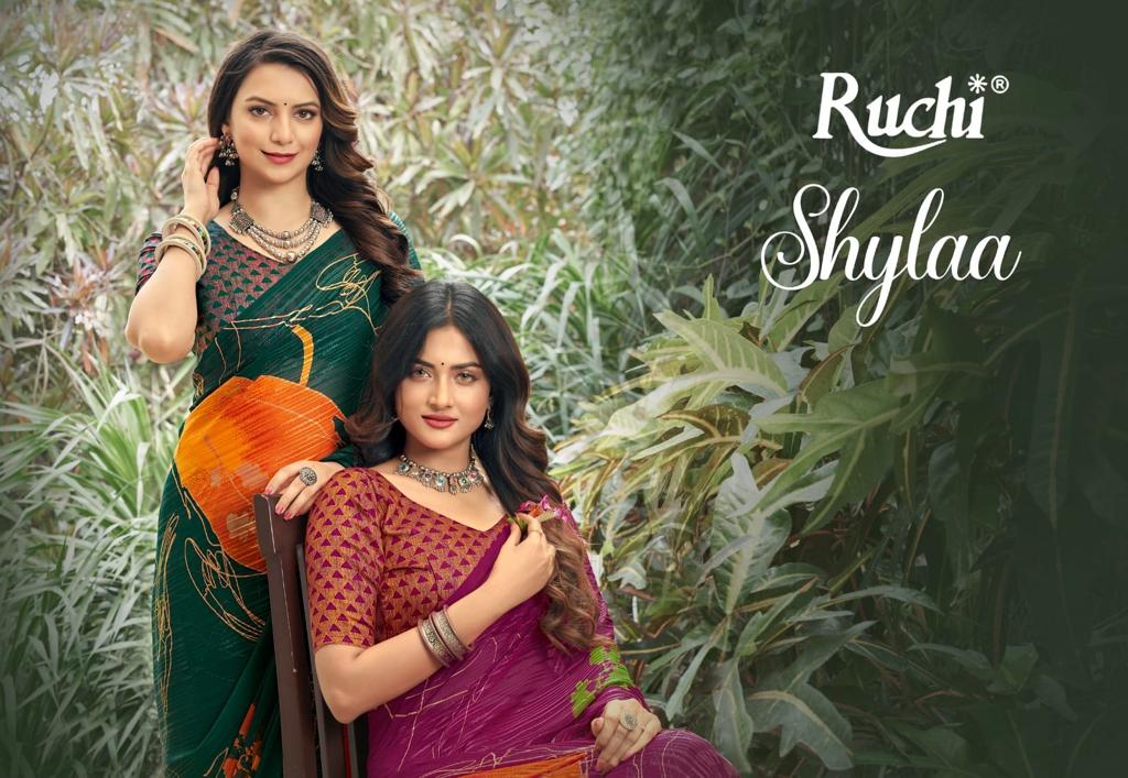 Shylaa By Ruchi Saree Fancy Ragular Wear Collection Manufacturer Surat