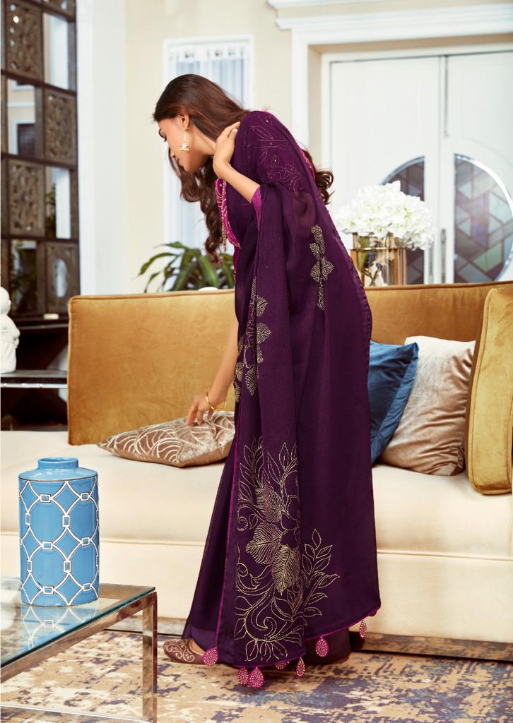 Utsav Fancy Chiffon With Work Sarees