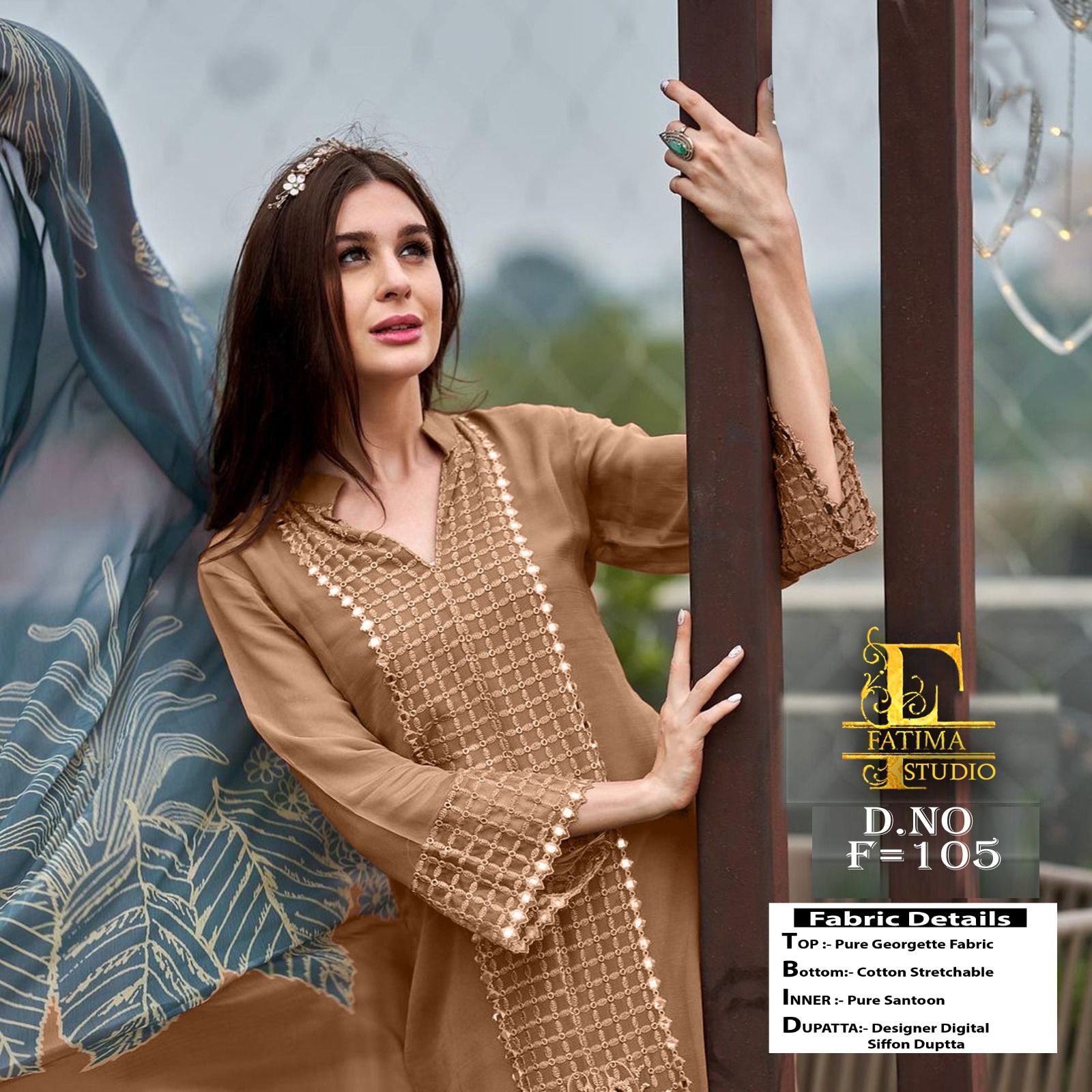 F 105 By Fatima Studio Laxuria Pret Formal Wear Collection Manufacturer Surat