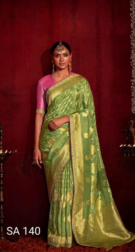 Kimora Launching A New Catalog Sindhuri Ektara Occasions Look Saree Collection Manufacturer Surat