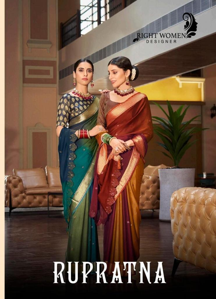 Ruprtana By Right Women Designer Fancy Saree Collection Manufacturer Surat