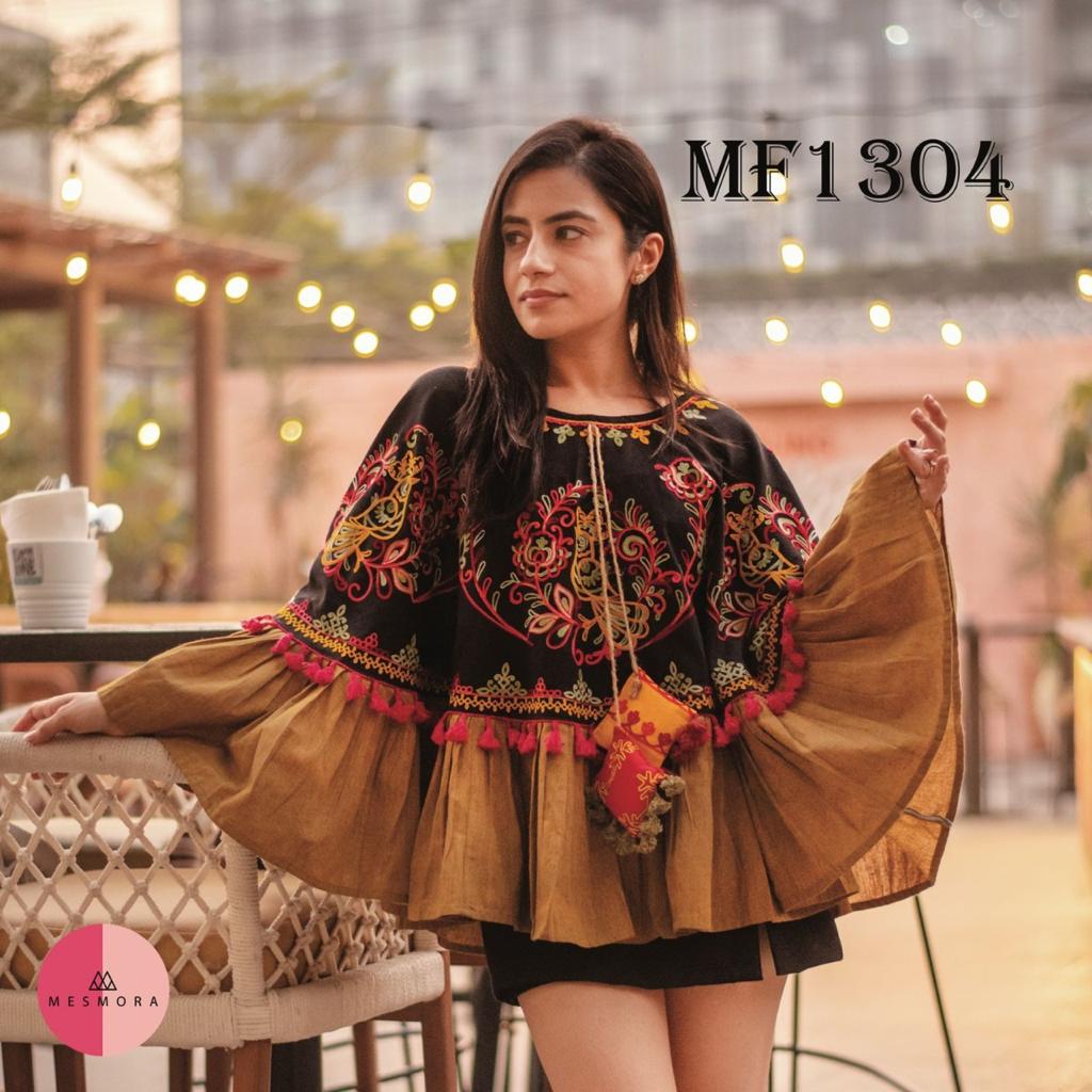 Beautiful Ponchos Colourful Embroidered Winter Ponchos Manufacturing Surat