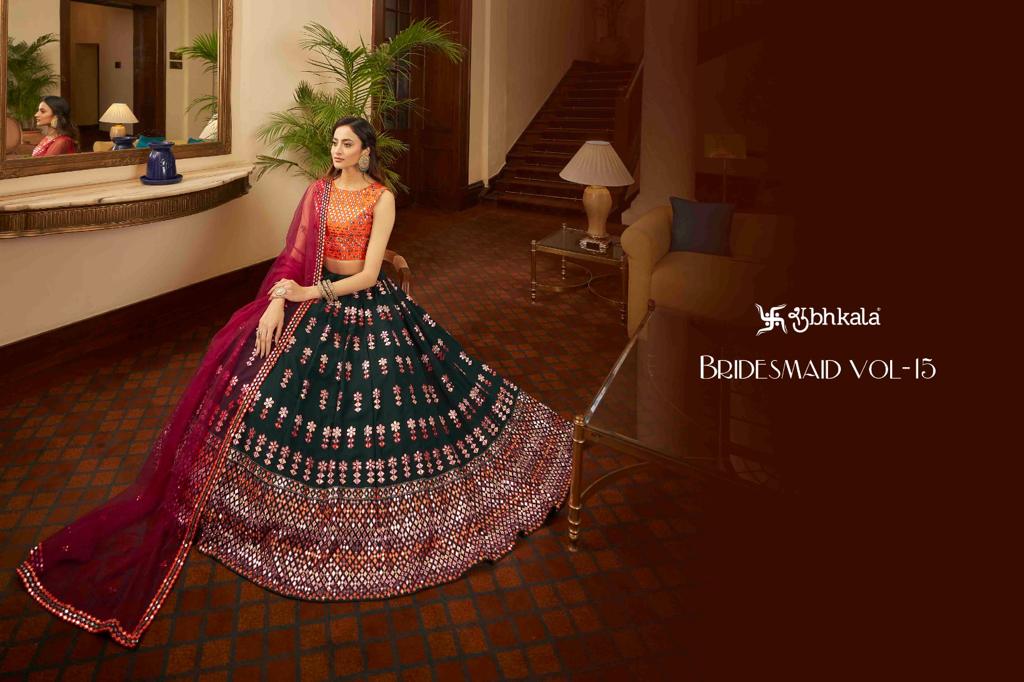 Bridesmaid Vol 15 By Shubhkala Exclusive Bridal Lehenga Choli Collection Manufacturer Surat